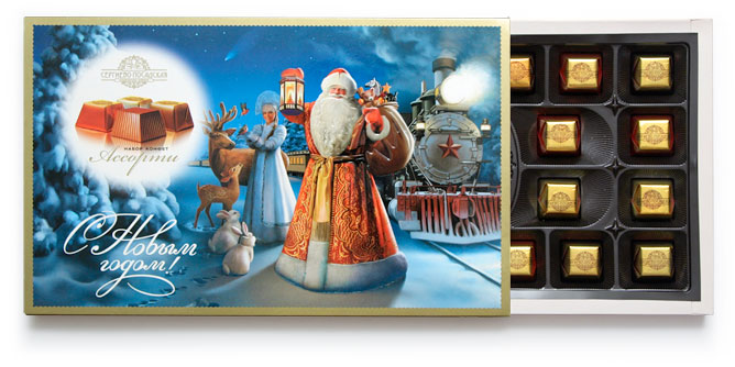 Новогодние коробки конфет